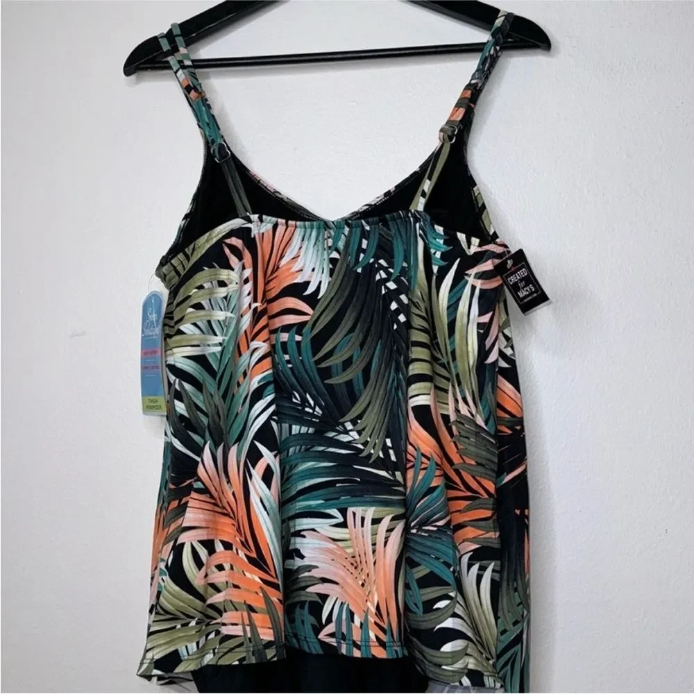 Swim Solutions Plus Size Tummy-Control
Handkerchief One-Piece Fauxkini Swimsuit - Picture 7 of 11